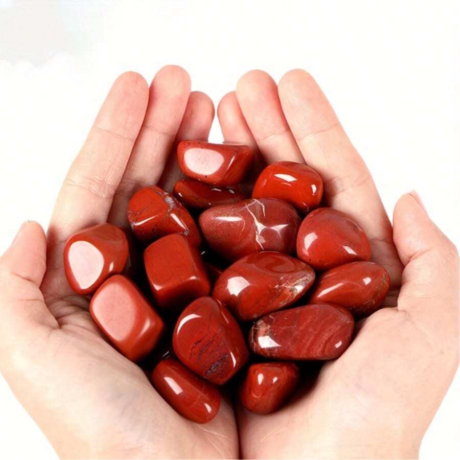 500g/1.1lb Red Jasper Natural Rough Stone, Crystal, Natural Crystal, Red Agate Decor, Mineral Specimen, Science Teaching Gemstone, Bath Stone, Suitable For Tumbling, Cutting Into Cabochons, Fountain Stone - Red - View 1