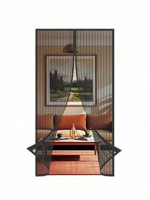 1Set Magnetic Screen Door(Send Thumbtack), Door Screen Magnetic Closure-Keeps Bugs Out Let Breeze In, Heavy Duty Mesh - Pet And Friendly, Works With Front Doors, Sliding Doors - Multicolor - View 6