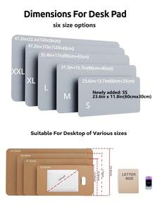 1 件皮革桌垫保护垫、办公桌垫、大号鼠标垫、防滑 PU 皮革桌面吸墨纸、笔记本电脑桌垫、杯垫、桌垫、办公室和家庭防水桌面书写垫、环保护眼、大尺寸