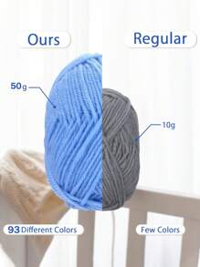 1/2支 5股混色乳白色腈纶纱线，50克/支，柔软多用途，中等粗细的乳白色纱线 - 非常适合手工编织、手工织造、DIY工艺品，可用于DIY钩编包、手提袋、围巾、帽子、毛衣、衣服、拖鞋、鞋子、玩偶、靠垫、钩编毯子、手工钩编项目、DIY小礼物、情人节礼物。