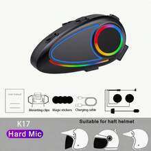 具有 HiFi 音质的摩托车头盔耳机，具有自动响应和 CVC 降噪功能，带麦克风的头盔扬声器，适用于摩托车滑雪、攀岩和高尔夫球手，IPX65 防水，配备语音助手 - 彩色 - 查看 12