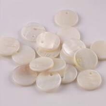 30/100pcs 10mm Natural White Freshwater Shell Beads - Rainbow Color Round Loose Beads, Suitable For Jewelry Making DIY, Bracelet Necklace Earring Craft Supplies - White - View 12