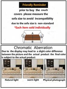 1pc Versatile Chenille Sofa Cushion Cover, Modern Simple Anti-Slip Sofa Seat Protector, Dust-Proof And Washable Sofa Slipcover, Beige Fashionable Soft Non-Fading Non-Shedding Bedroom Decor Pet-Friendly Cover, Adjustable For Corner Sofa, Bedroom, Office, Living Room Combination Furniture, L-Shaped Sofa And 1/2/3/4 Seat Sofa - Beige - View 12