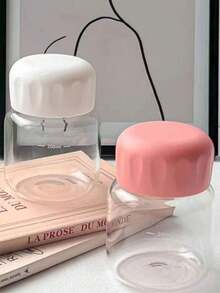 1件/2件便携式外卖玻璃咖啡杯水瓶带盖牛奶杯饮水杯耐热茶杯家用厨房日用密封旅行杯 - 彩色 - 查看 10