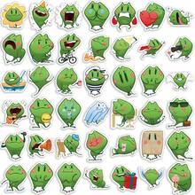 SCXXBSW 44pcs Frog Stickers DIY Decorative Luggage Guitar Notebook Creative Fun Cartoon Waterproof Stickers - Multicolor - View 6