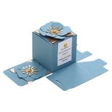5PCS/10PCS Forest Green Wedding Packaging Box Gift Packaging Gift Box Empty Box Holiday Three-Dimensional Flower Design