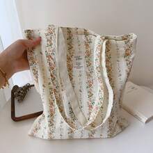 Women Shoulder Bags - 橘色條形碎花 - 查看 1