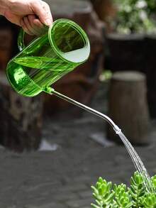 1 件不锈钢长嘴喷壶，家用花卉浇水壶，植物浇水洒水器，喷雾器，园艺工具 - 彩色 - 查看 1