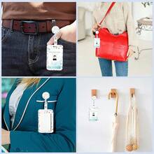 1件套（证件夹+挂绳+卡套）花卉图案多功能证件套，带可拆卸夹子和可伸缩证件卷轴，适用于护士/医务助理/教师/员工，护士节礼物 - 彩色 - 查看 4