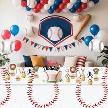 4-Pack Racing Car Tablecloths For Birthday Party Decorations, 54x108 Inch - Baseball - View 4