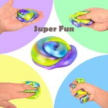 8-28 piezas Mini Slime Party, Slime pre-hecho amarillo, azul, morado, Slime espacial a granel, Paquetes de Slime elástico y no pegajoso de la galaxia - Multicolor - Ver 5