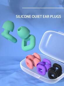 6pcs Noise-Proof Ear Plugs For Sleeping (3pairs), Soft Silicone Earplugs For Noise Reduction, Reusable Hearing Protection Earplugs For Sleep, Work, Snore, Concert, S M L