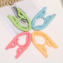 10 Pack Portable Folding Clothes Hangers With Non-Slip Grip - Durable Plastic For Travel And Home Use