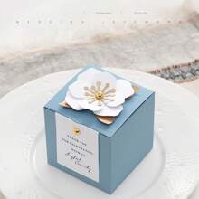 5PCS/10PCS Forest Green Wedding Packaging Box Gift Packaging Gift Box Empty Box Holiday Three-Dimensional Flower Design