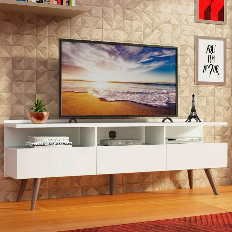 Madesa London TV Stand Rack For TVs Up To 65'', White
