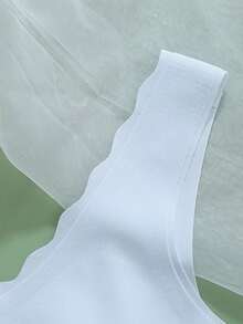 4pcs/Set Girls' Seamless Sports Bras With Pads - Comfortable Breathable Invisible Design, Available In White, Blue And Beige, Suitable For 8-16 Years Old Girls, Suitable For School, Casual And Sports Wear