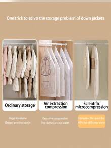 1 件黑白撞色简约透明防水衣物防尘罩架衣罩卧室衣柜挂式落地透明家用外套防尘罩