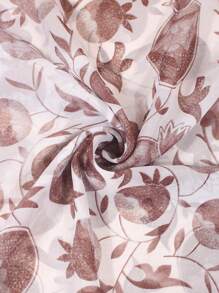 1 Peça Lenço Leve de Chiffon Estampado Feminino, Xale, Lenço de Seda, Lenço de Proteção Solar, Adequado para Uso Diário, Primavera/Verão