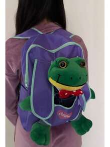 Kids Plush Backpacks - Purple - View 3