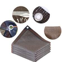 1PC Coffee Color Sun Shade Net Anti-UV Sunshade Terrace Balcony Fence Privacy Mesh Garden Plants Sun Shelter Shed Sail - 1*2M/2*2M/2*3M/2*4M/2*5M/2*6M/2*8M/3*3M/3*4M/3*5M/3*6M/4*5M/4*6M