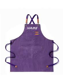 Unisex Custom Canvas Apron With Pockets - Personalized Cotton Work Apron For Hair Salon, Nail Techs, Baristas, Bakers, Gardeners, Beauty Professionals, Pink Canvas Apron, Unisex Cotton Apron, Hairdresser Apron, Nail Tech Apron, Barber Apron, Makeup Artist Apron, Adjustable Pink Apron, For Men And Women, Custom Cooking Utensils With Text And Personalized Photo,Washing Gloves