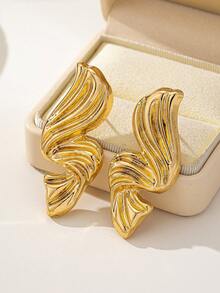 1pair Asymmetrical Personalized Earrings, European And American Style - Irregular Earrings - View 22