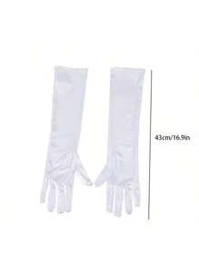Unisex Nylon Long Gloves Fashion Style Prom Dress Up Performance Gloves Halloween