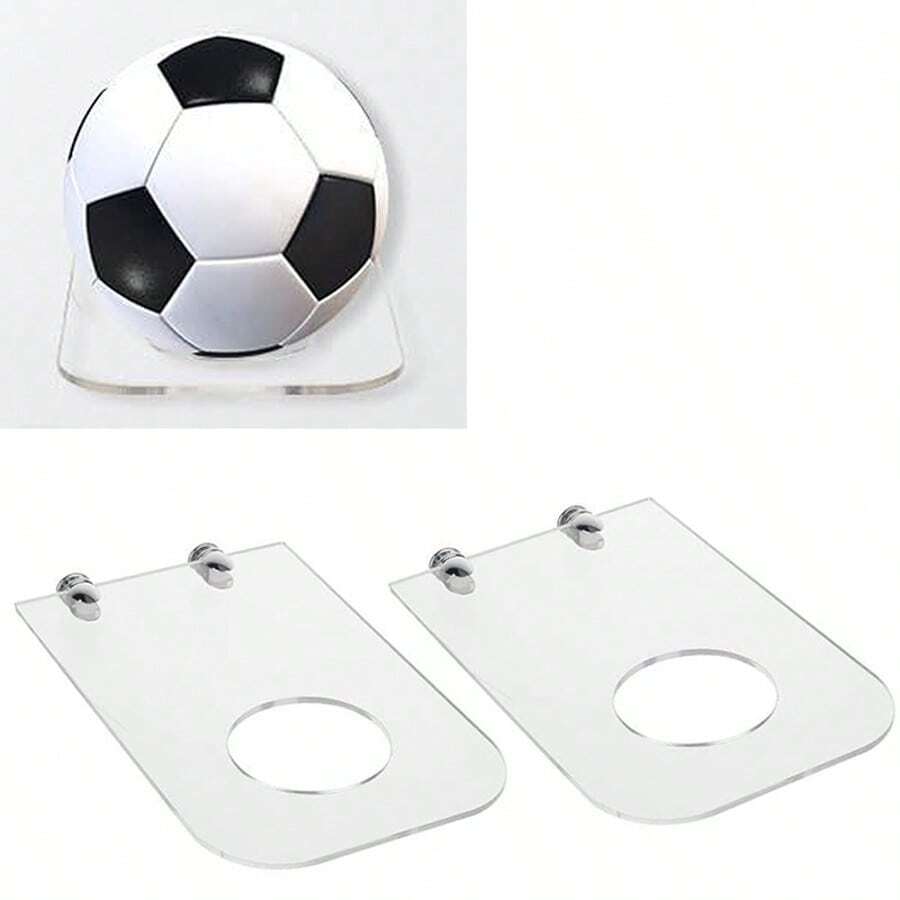 Acrylic Football Display Stand Basketball Wall Mount Ball Support Bracket - White - View 1