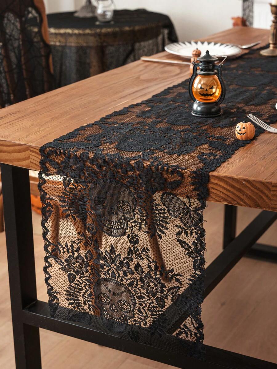 1pc Lace Table Runner, Holiday Decor