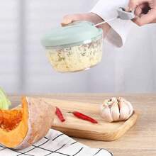1pc, 16.91/30.43 Oz, Convenient And Durable Manual Kitchen Tool Set, Including Hand Meat Grinder, Garlic Press, Rotary Onion Chopper, Vegetable Slicer, Creative Fruit Grinder, Mincer, Easy Cooking Companion For Kitchen Ingredients Processing - Pink-500ml - View 5