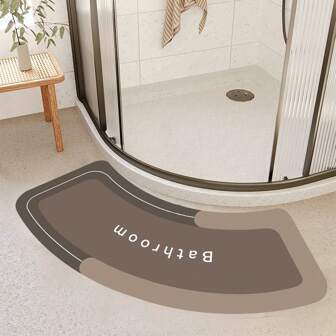 1PC Semi-Circular Silicone Anti Slip Pad, Lightweight, Anti Slip Rubber Pad For Bathroom Door, Machine Washable, Bathroom Pad | Modern Bathroom Pad | Durable Bathroom Pad, Bathroom Pad Bathroom Kitchen Decor Kitchen Rug