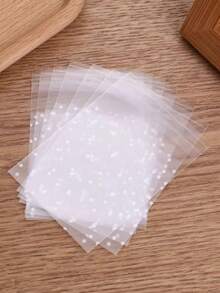 100 个自封波尔卡圆点磨砂袋 - 透明带白点，适合饼干、糖果、节日礼物和烘焙用品、烘焙必需品 - 無色 - 查看 5