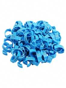 100pcs Red Blue Adjustable Chicken Foot Ring With Numbers 001-100 Reusable Identification Leg Bands Clip On Rings Tags For Poultry Chickens Ducks Gees - Multicolor - View 4