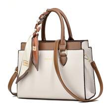 Women Crossbody - 米白拼卡其 - 查看 4