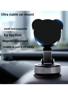 Soporte magnético para teléfono celular de doble cara, plegable 360 grados, portátil, con ventosa con funciones completas, diseño redondo, funcionamiento con una sola mano, adecuado como regalo de vacaciones