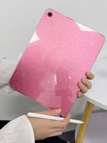 1 件透明闪亮柔软 TPU 平板电脑保护壳，简约/清新/有趣/休闲/小众/个性化/创意，时尚闪亮奢华，兼容 iPad Mini6/Mini7/Air/Air2/9.7/10.2/10.5/Air4/Air5/10.9/Pro 11"/10th/Air 11-In.(M2) 2025/iPad (A16) 11 英寸第 11 代 2025，不包括手写笔，闪光位置可能会有所不同 - 無色 - 查看 5