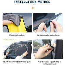 4PCS Car Window Shades With 8 Suction Cups - Summer Essential Sun Blockers For Side Windows, Universal Fit For All Cars, UV Protection & Heat Reduction - Black - View 7