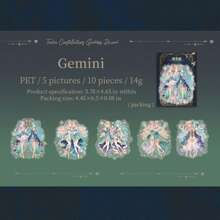 10 adesivos de personagens originais, série 12 deusas do zodíaco, pacote de adesivos para scrapbooking, adequado para decoração de diários de estudantes