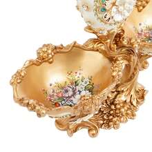 Fruit Bowl, Resin Fruit Bowl Plate, Decorative Fruit Bowls - Gold - View 10