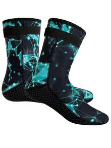 1 Pair Waterproof & Warm Diving/Beach Socks, Dual-Purpose - Multicolor - View 11