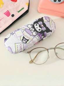 Sanrio 1pc Cute Cartoon Character Pattern Glasses Case, Crush Resistant Fashionable Eyeglasses Storage Case With Wear-Resistant Soft Lining, New And Simple Design, Convenient And Portable With Waterproof And Dustproof Function Suitable Various EyeGlasses Accessories For Women