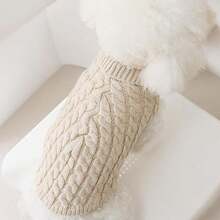 1pc Pet Dog/Cat Turtleneck Sweater, Soft Knitted Warm Clothing For Dogs, Suitable For Autumn/Winter, Poodle, Bichon Frise, Corgi