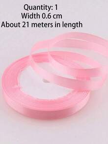 1 Roll 0.6cm Wide Satin Ribbon, Rainbow Ribbon, Gift Wrapping Ribbon, Polyester Woven Ribbon, Creative DIY Decorative Tying Ribbon, Woven Fine Cake Packaging Material Bow Ribbon, Suitable For Women, Weddings And Other Occasions - Multicolor - View 6