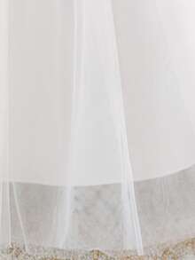 Robe mini en dentelle à manches courtes pour bébé fille de 0 à 2 ans, robe de baptême blanche convenant aux jeux de rôle et aux fêtes - Blanc - Voir 10