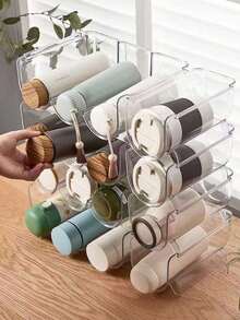 1 件透明杯架，可堆叠马克杯/瓶子收纳架，防尘 - 無色 - 查看 7