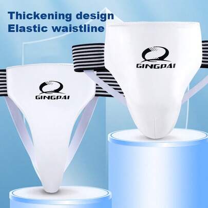 GINGPAI Taekwondo Groin Guard, Men & Women Groin Protector Shorts, Football Goalkeeper Protective Gear, MMA Muay Thai Shock-Absorbing Underwear