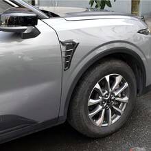 2pcs Air Flow Intake Hole Grille, Universal Car  Side Vents, Side Marker Air Wing Vent Trim Cover,  Decorative Spoiler. The Whole Back Is Double-Sided Glue (Carbon Fiber Black) - 黑色 - 查看 5