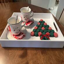 25 X 25 Cm Sturdy Acrylic Tray With Handle - Kitchen, Bathroom, Office Countertop Storage Tray - Cosmetics, Jewelry, Toiletries, Toys, Small Tools - Multicolor - View 10