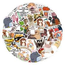 55张趣味贴纸，酷炫贴纸，卡通贴纸，幽默贴纸，防水乙烯基贴纸，笔记本电脑装饰贴纸套装，滑板贴纸，水瓶贴纸，笔记本贴纸 - MEME - 查看 6