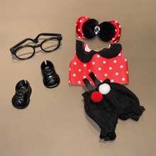 17cm Doll Clothes For Labubu Plush Doll, Cute Outfit Set With Shoes For Sitting Party